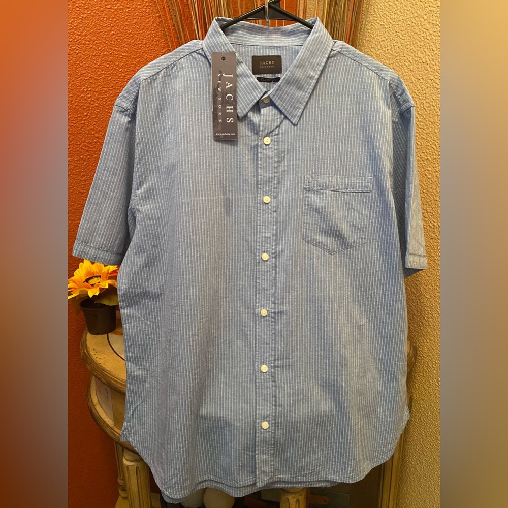 Jachs New York - NEW - Light Blue Pinstripe Casual Shirt